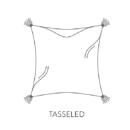 Berlin Gardens 20" x 20" Throw Pillow Tasseled Fiber