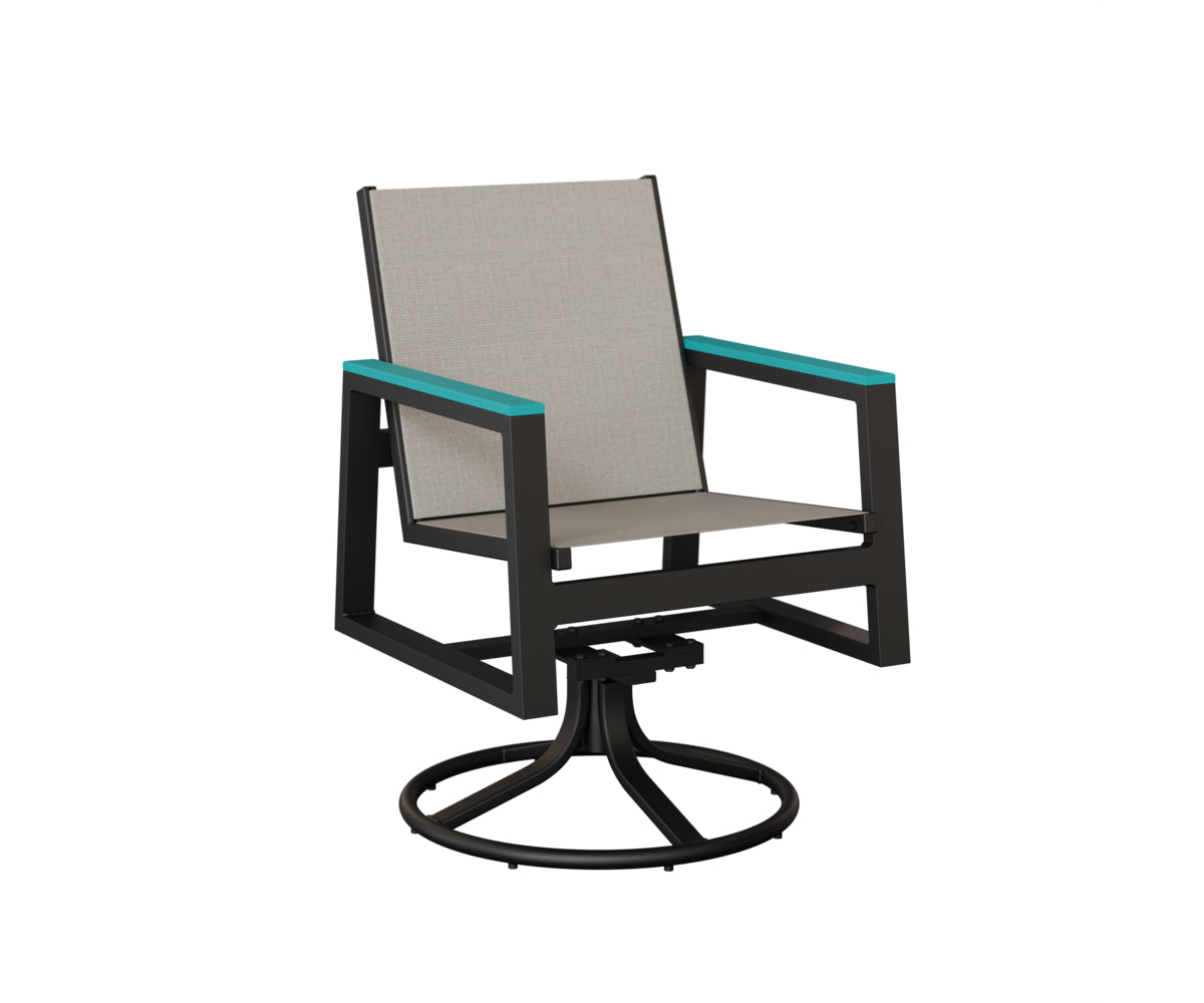 Berlin Gardens Vida Regular Sling Swivel Rocker Dining Chair