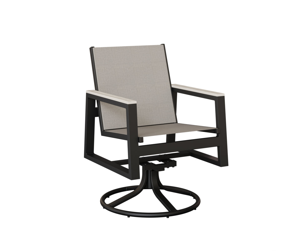 Berlin Gardens Vida Padded Sling Swivel Rocker Dining Chair