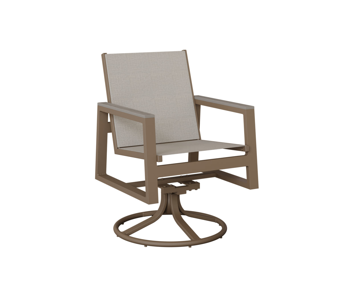 Berlin Gardens Vida Padded Sling Swivel Rocker Dining Chair