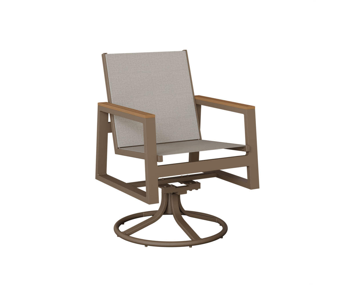 Berlin Gardens Vida Regular Sling Swivel Rocker Dining Chair