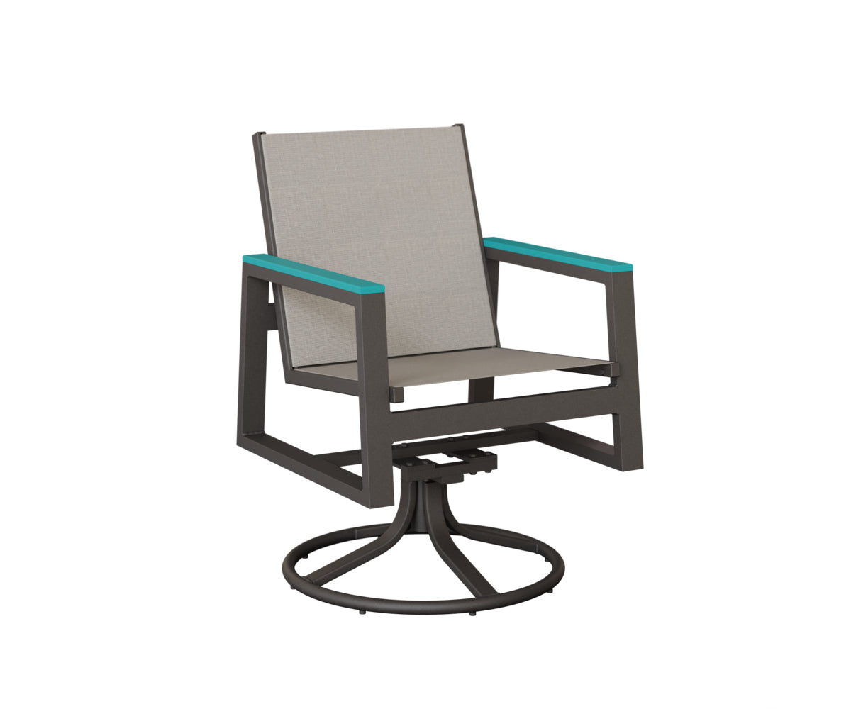 Berlin Gardens Vida Regular Sling Swivel Rocker Dining Chair