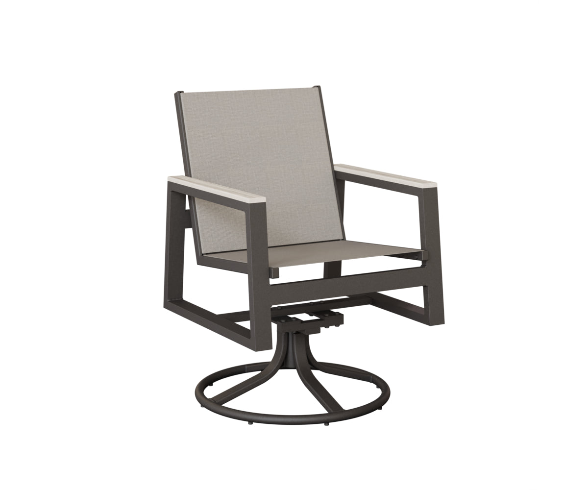 Berlin Gardens Vida Regular Sling Swivel Rocker Dining Chair