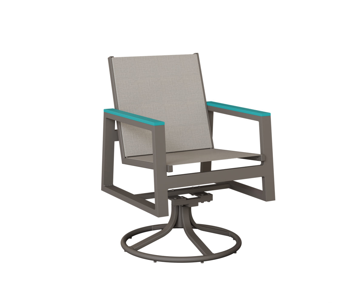 Berlin Gardens Vida Regular Sling Swivel Rocker Dining Chair