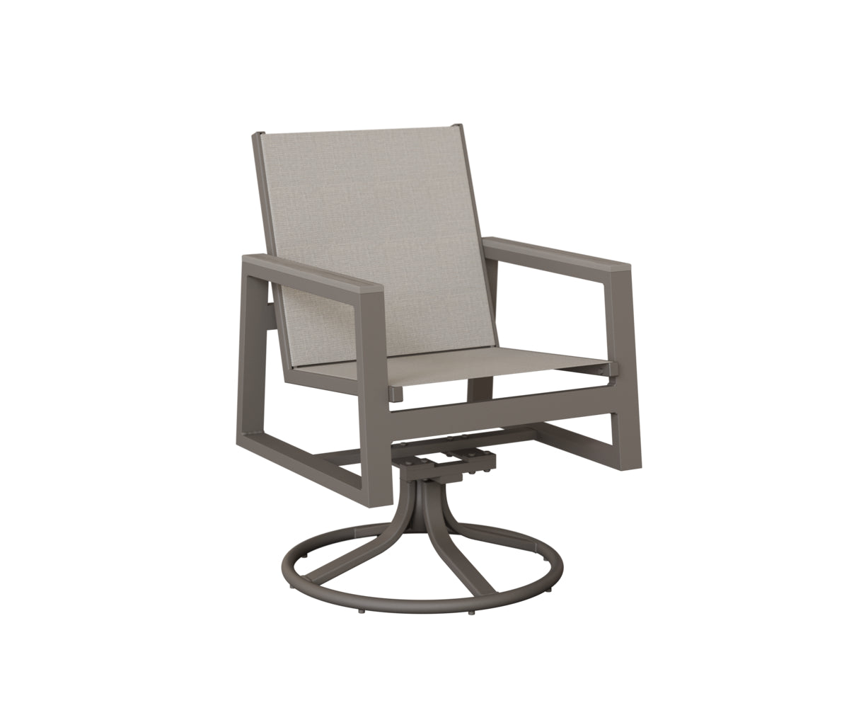 Berlin Gardens Vida Padded Sling Swivel Rocker Dining Chair