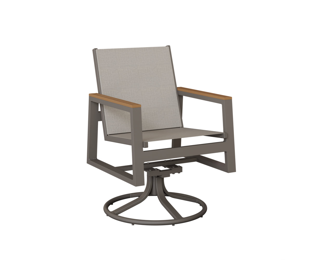 Berlin Gardens Vida Regular Sling Swivel Rocker Dining Chair