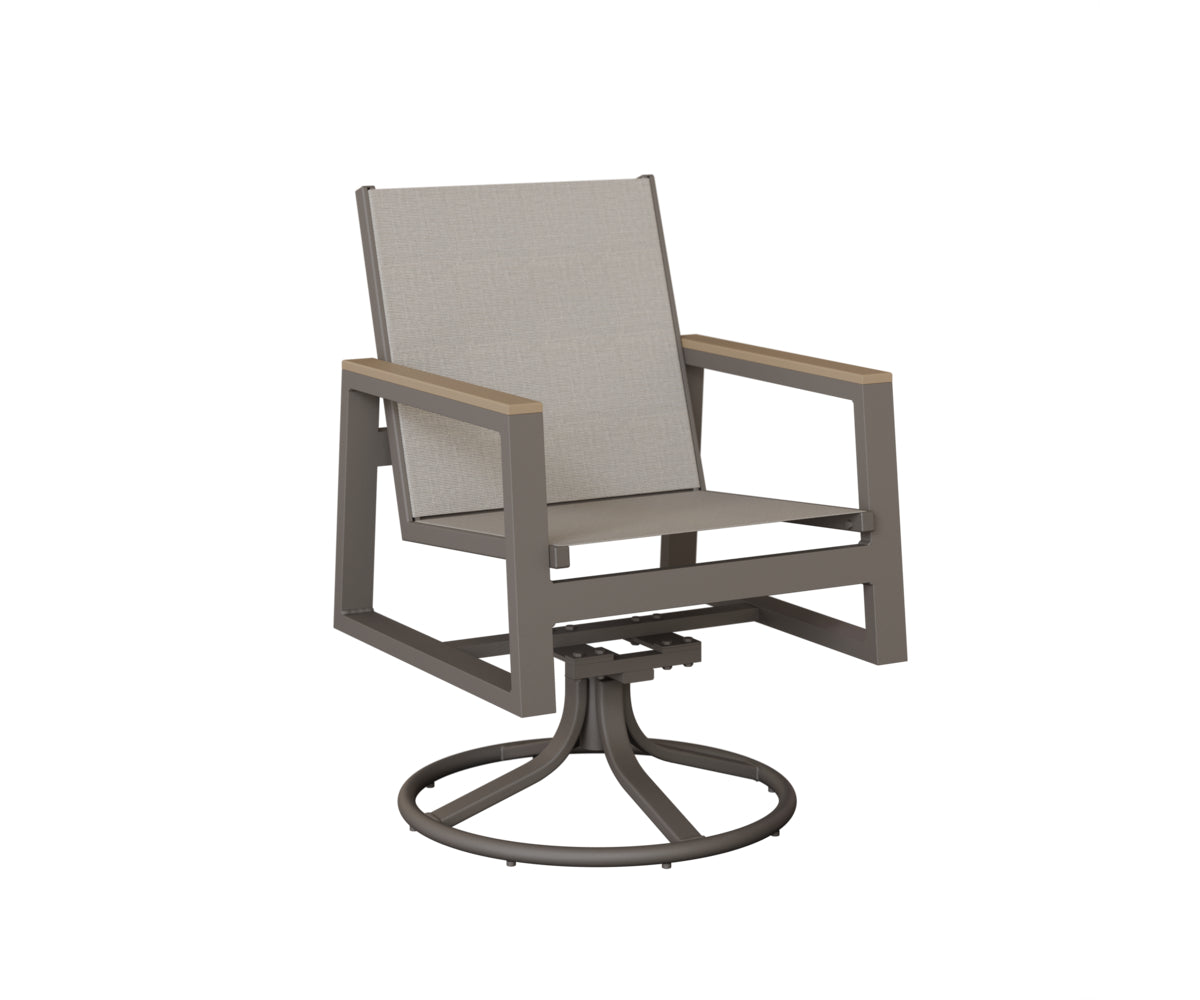 Berlin Gardens Vida Regular Sling Swivel Rocker Dining Chair