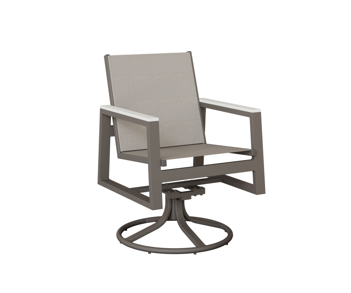 Berlin Gardens Vida Regular Sling Swivel Rocker Dining Chair