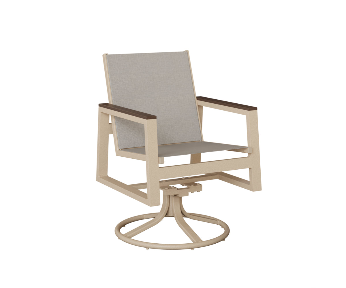 Berlin Gardens Vida Regular Sling Swivel Rocker Dining Chair