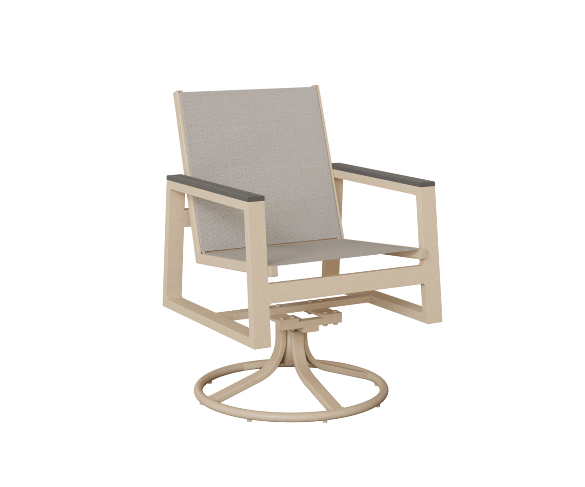 Berlin Gardens Vida Regular Sling Swivel Rocker Dining Chair