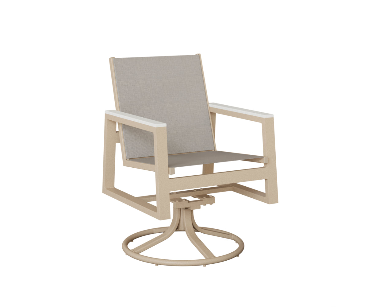 Berlin Gardens Vida Regular Sling Swivel Rocker Dining Chair