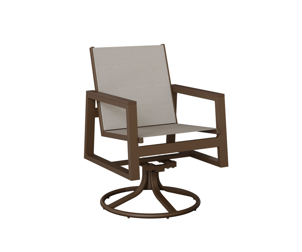 Berlin Gardens Vida Regular Sling Swivel Rocker Dining Chair