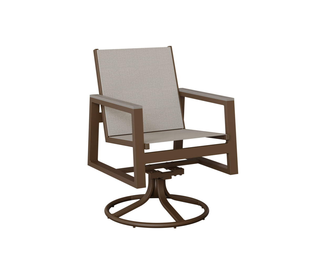 Berlin Gardens Vida Padded Sling Swivel Rocker Dining Chair