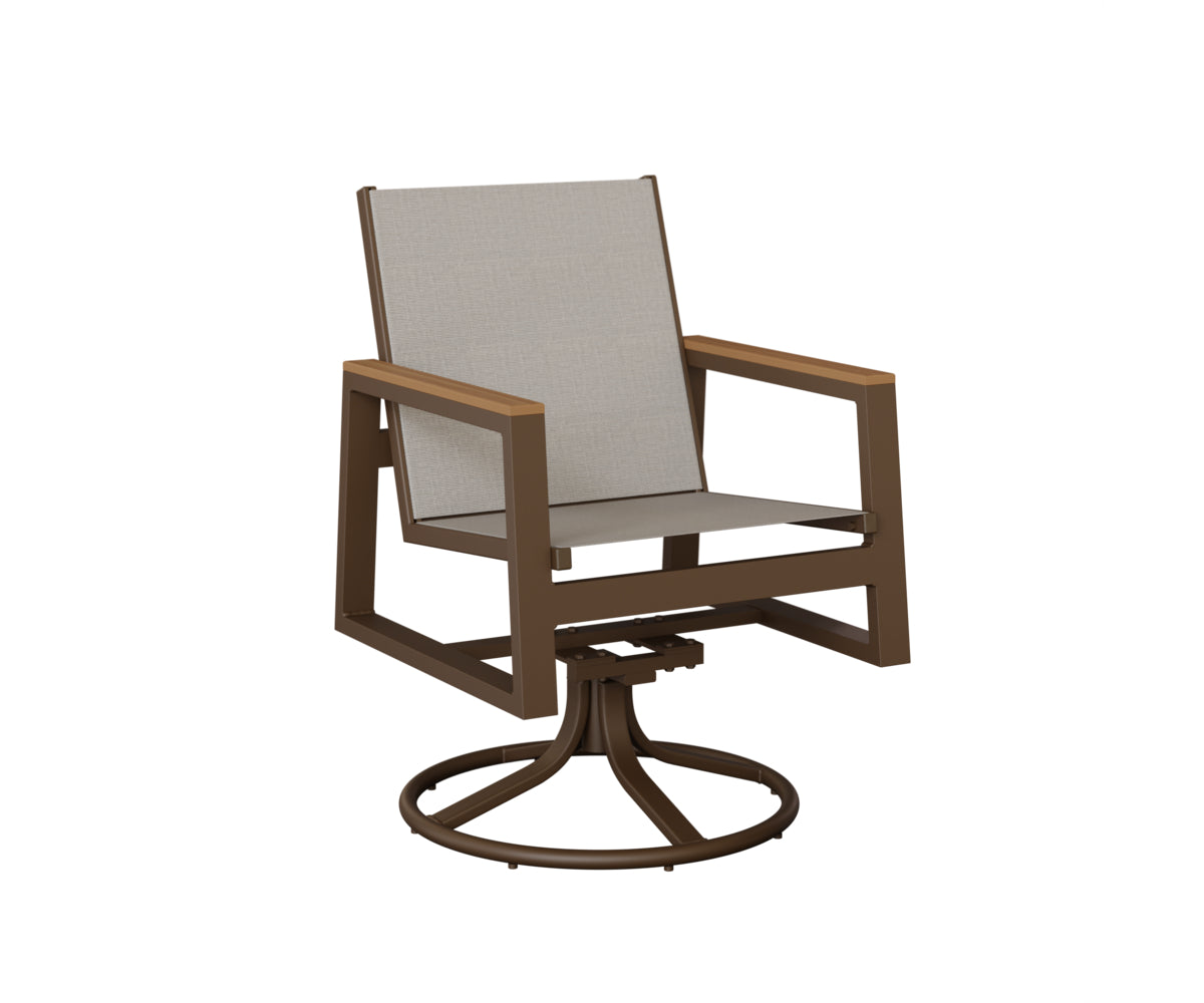 Berlin Gardens Vida Regular Sling Swivel Rocker Dining Chair