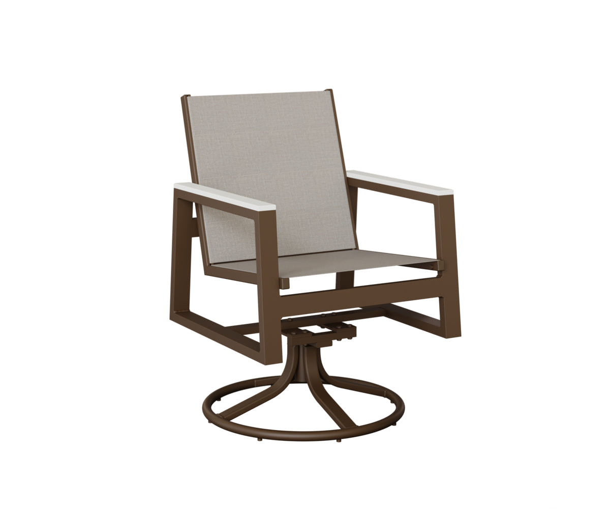 Berlin Gardens Vida Regular Sling Swivel Rocker Dining Chair