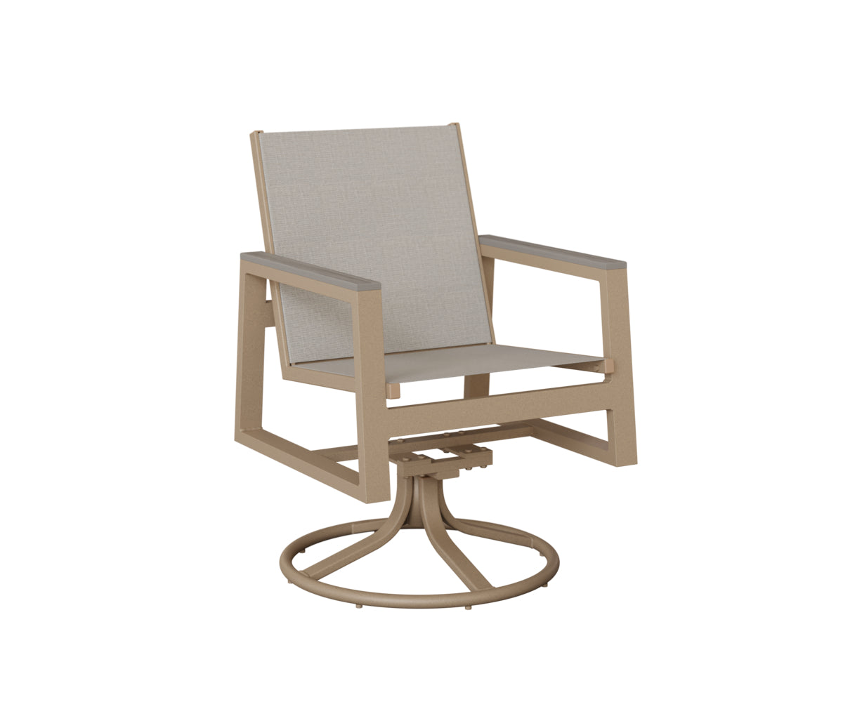 Berlin Gardens Vida Regular Sling Swivel Rocker Dining Chair