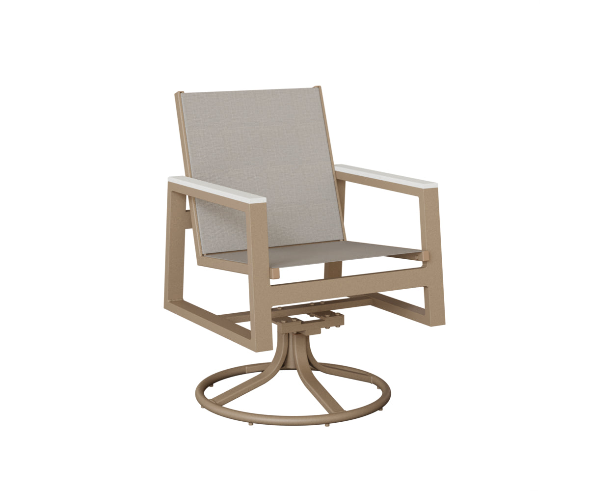 Berlin Gardens Vida Padded Sling Swivel Rocker Dining Chair