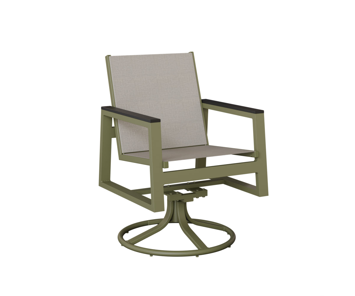Berlin Gardens Vida Padded Sling Swivel Rocker Dining Chair