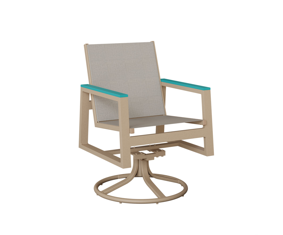 Berlin Gardens Vida Regular Sling Swivel Rocker Dining Chair