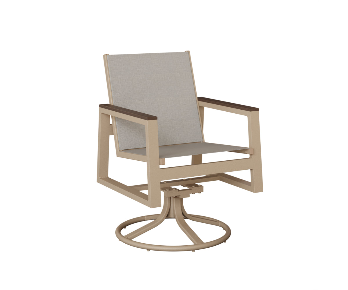 Berlin Gardens Vida Regular Sling Swivel Rocker Dining Chair