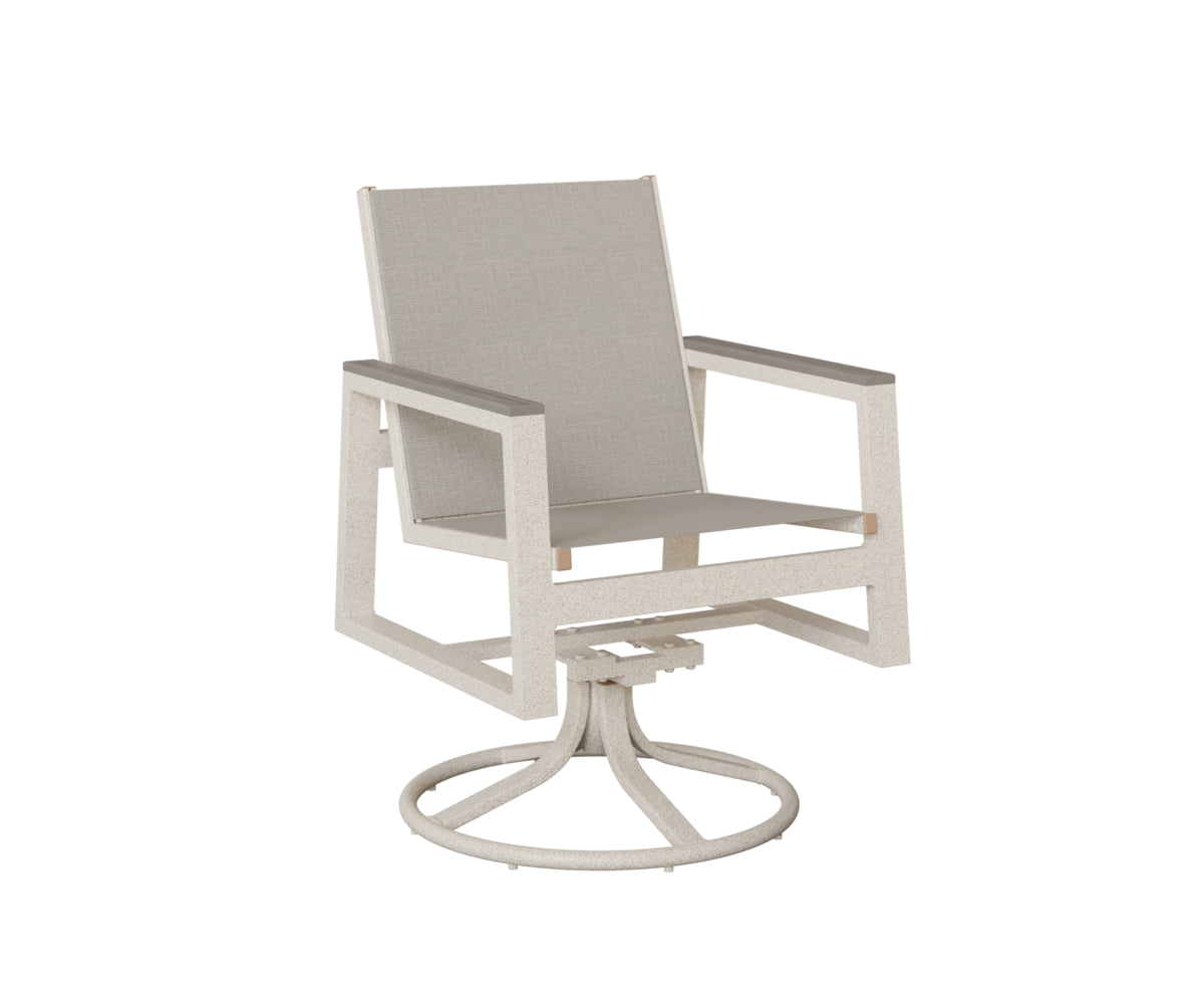 Berlin Gardens Vida Padded Sling Swivel Rocker Dining Chair