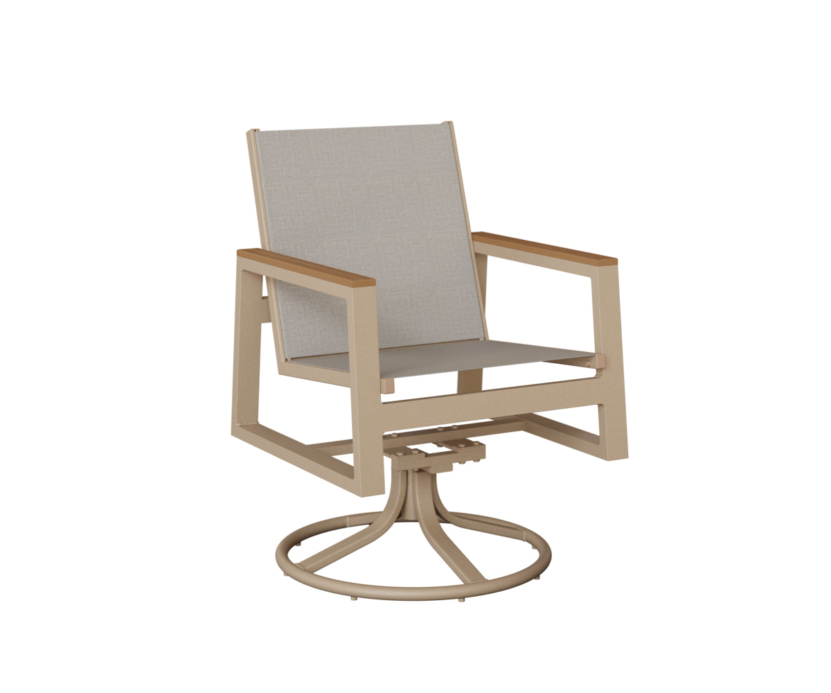 Berlin Gardens Vida Regular Sling Swivel Rocker Dining Chair