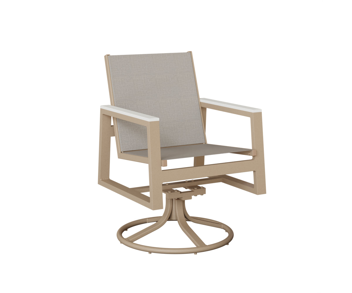 Berlin Gardens Vida Padded Sling Swivel Rocker Dining Chair