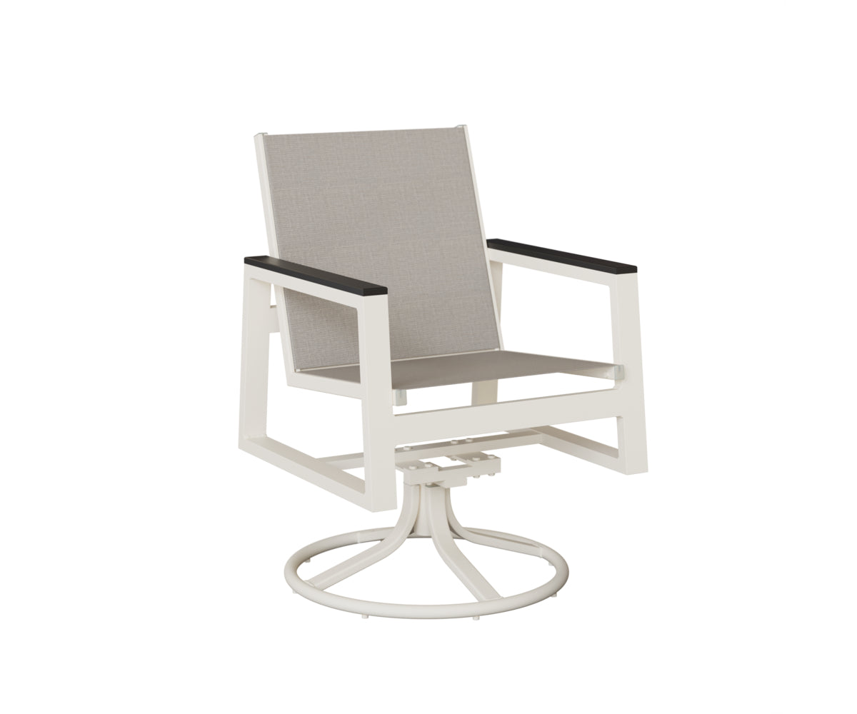 Berlin Gardens Vida Padded Sling Swivel Rocker Dining Chair