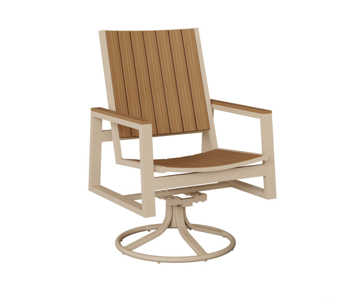 Berlin Gardens Vida Poly Swivel Rocker Dining Chair