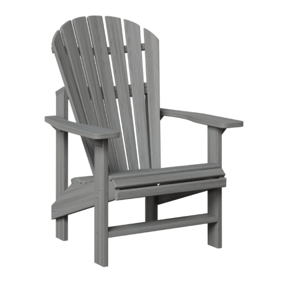 Weatherwood Upright Adirondack Chair Driftwood Gray