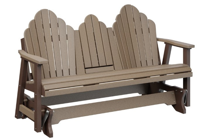 Berlin Gardens Cozi-Back Three Seat Glider w/Console Allochrome Brackets