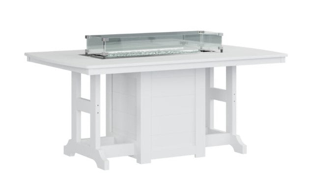 Berlin Gardens Garden Classic Standard Top 44" x 72" Rectangular Fire Counter Table