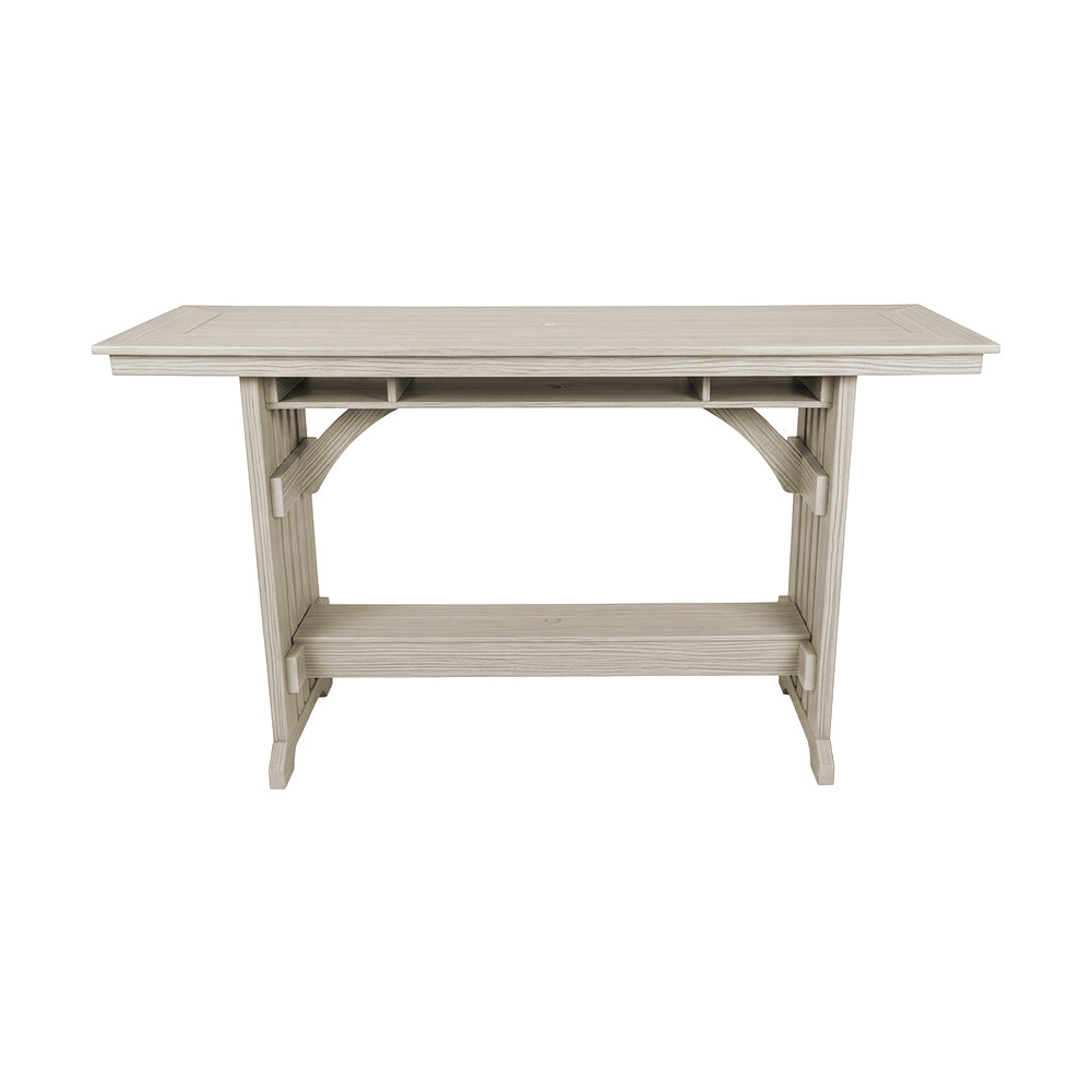 Beaver Dam Seabreak 72" Mission Rail Bar Table