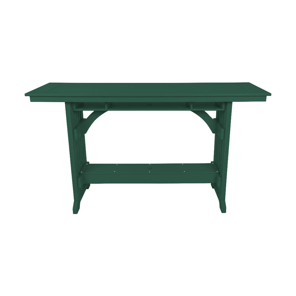 Beaver Dam Seabreak 72" Mission Rail Bar Table