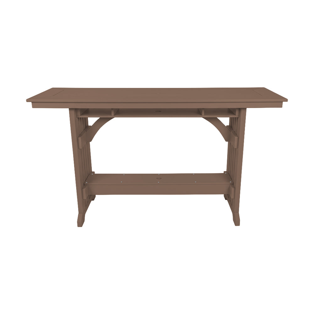 Beaver Dam Seabreak 72" Mission Rail Bar Table
