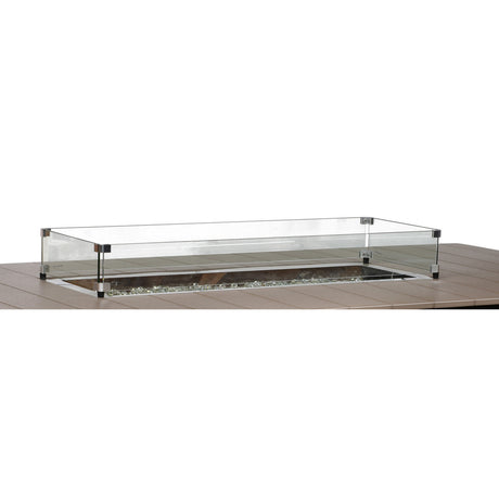 Berlin Gardens 12" x 42" Rectangular Glass Wind Guard - RGWG1242