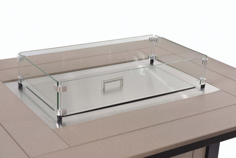 Berlin Gardens 13 1/2" x 42 1/2" Rectangular Stainless Steel Burner Cover - 1242RESSBC