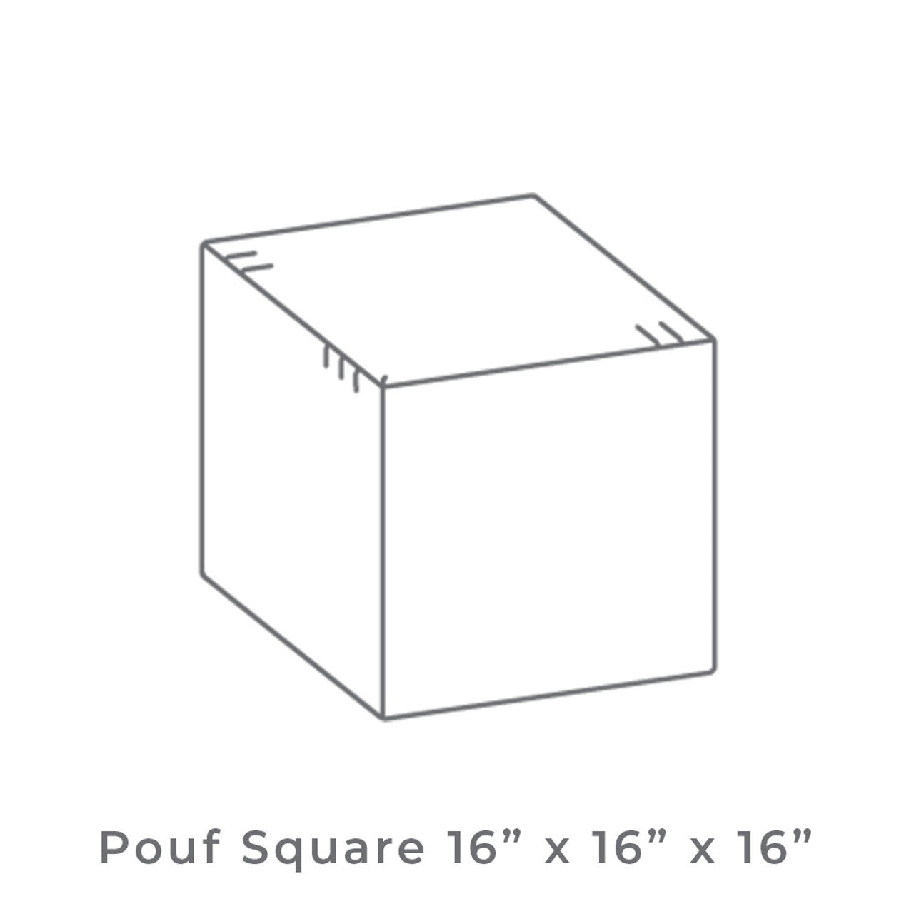 Berlin Gardens 16" x 16" Square Pouf - LSP1616