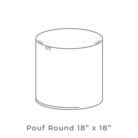 Berlin Gardens 18" x 18" Cylinder Pouf - LRDP1818