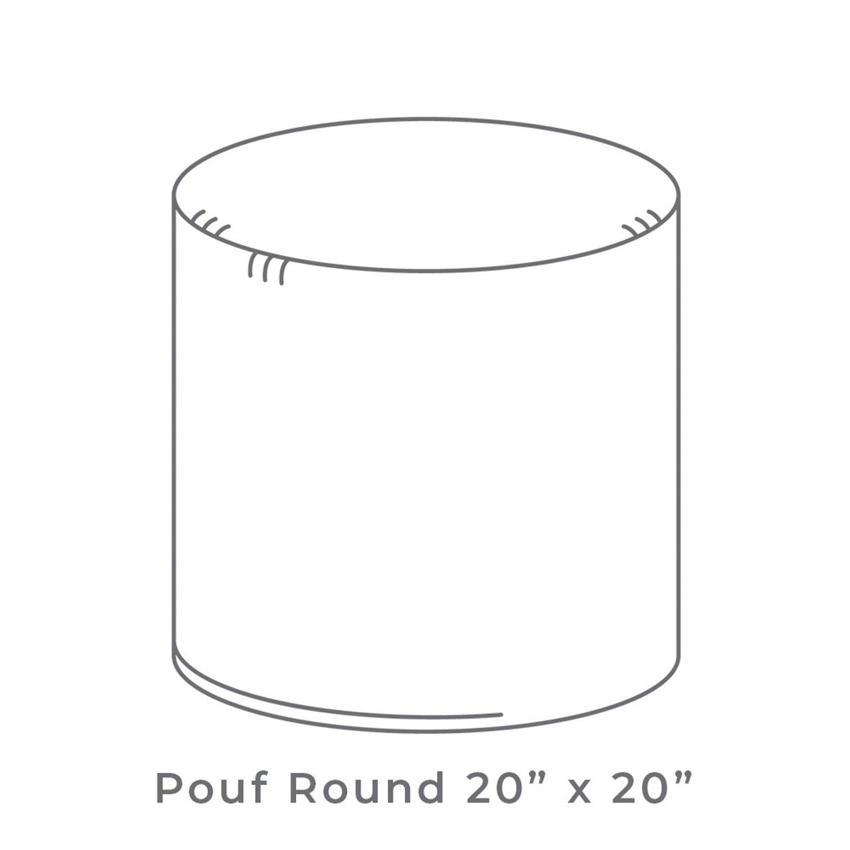 Berlin Gardens 20" x 20" Cylinder Pouf - LRDP2020