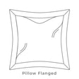 Berlin Gardens 24" x 24 Throw Pillow Flanged Fiber - LFLFTP2424