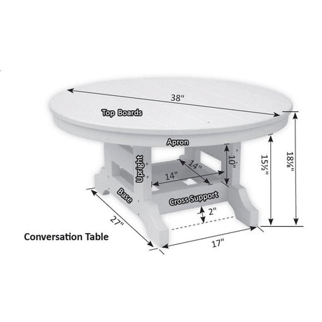Berlin Gardens 38" Round Conversation Table - PRCT0018 4