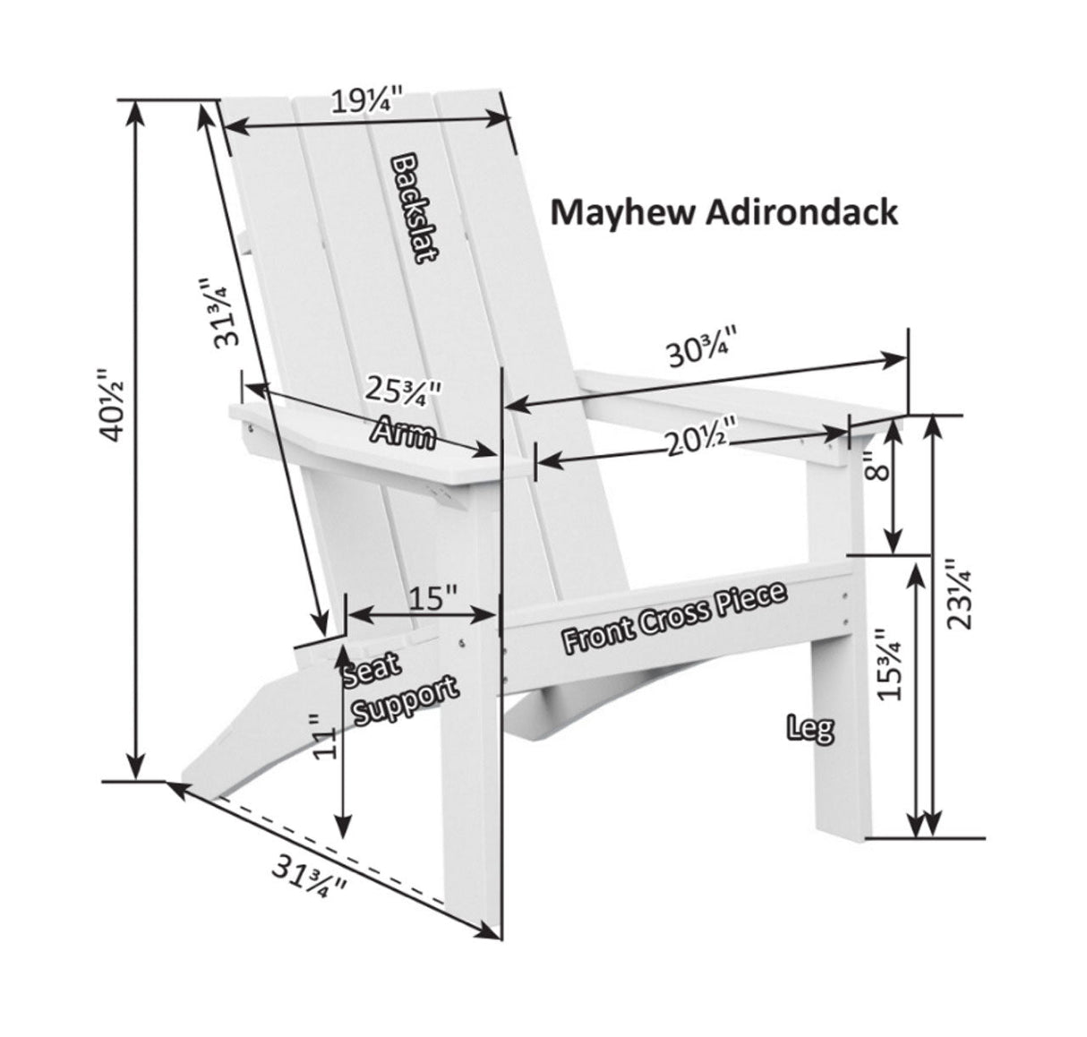 Berlin Gardens 5 Piece Mayhew Adirondack Collection 3