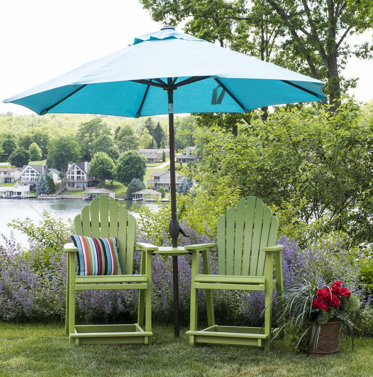 Berlin Gardens 9' Umbrella Fiberglass / Auto - UFAUT09 2