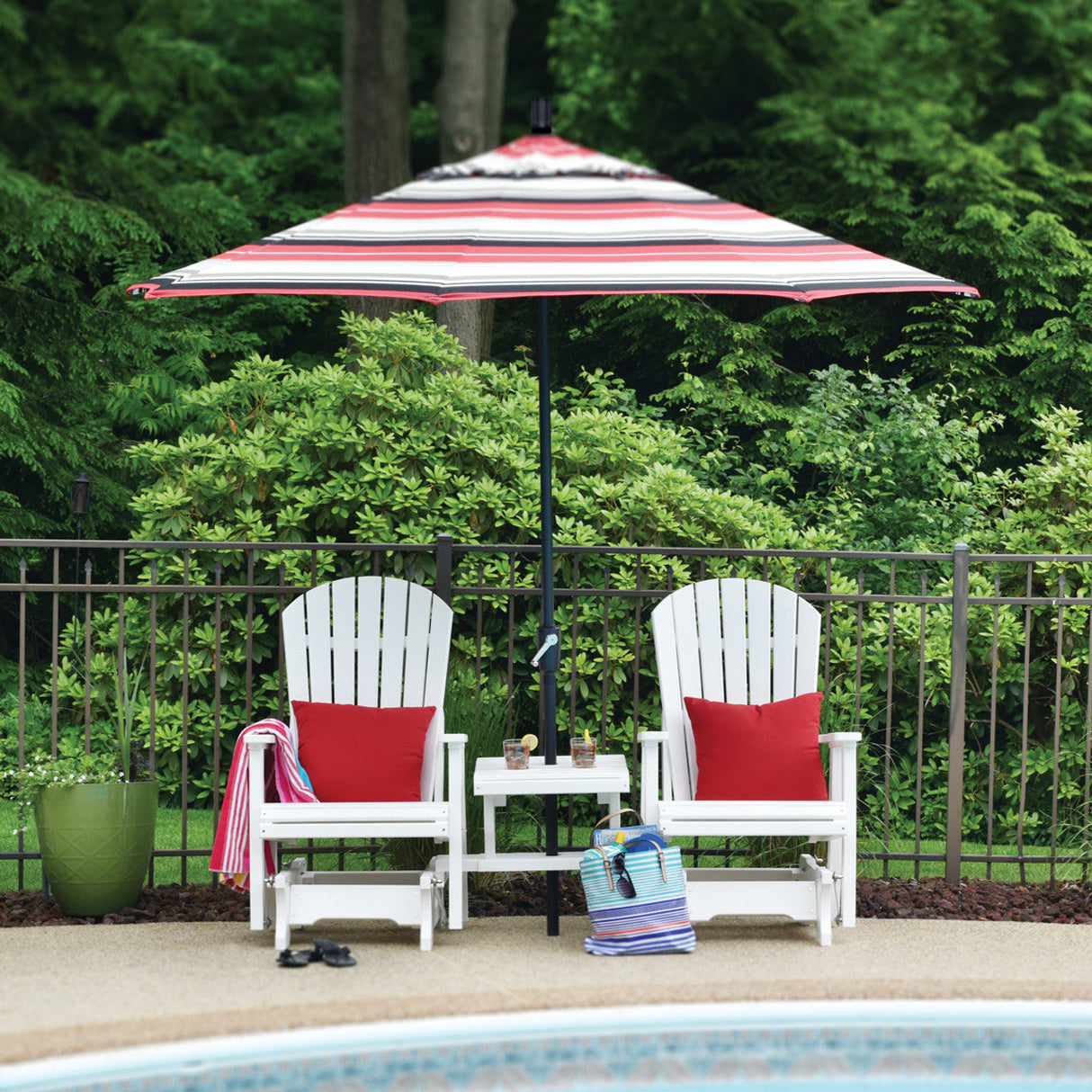 Berlin Gardens 9' Umbrella Fiberglass / Auto - UFAUT09 4