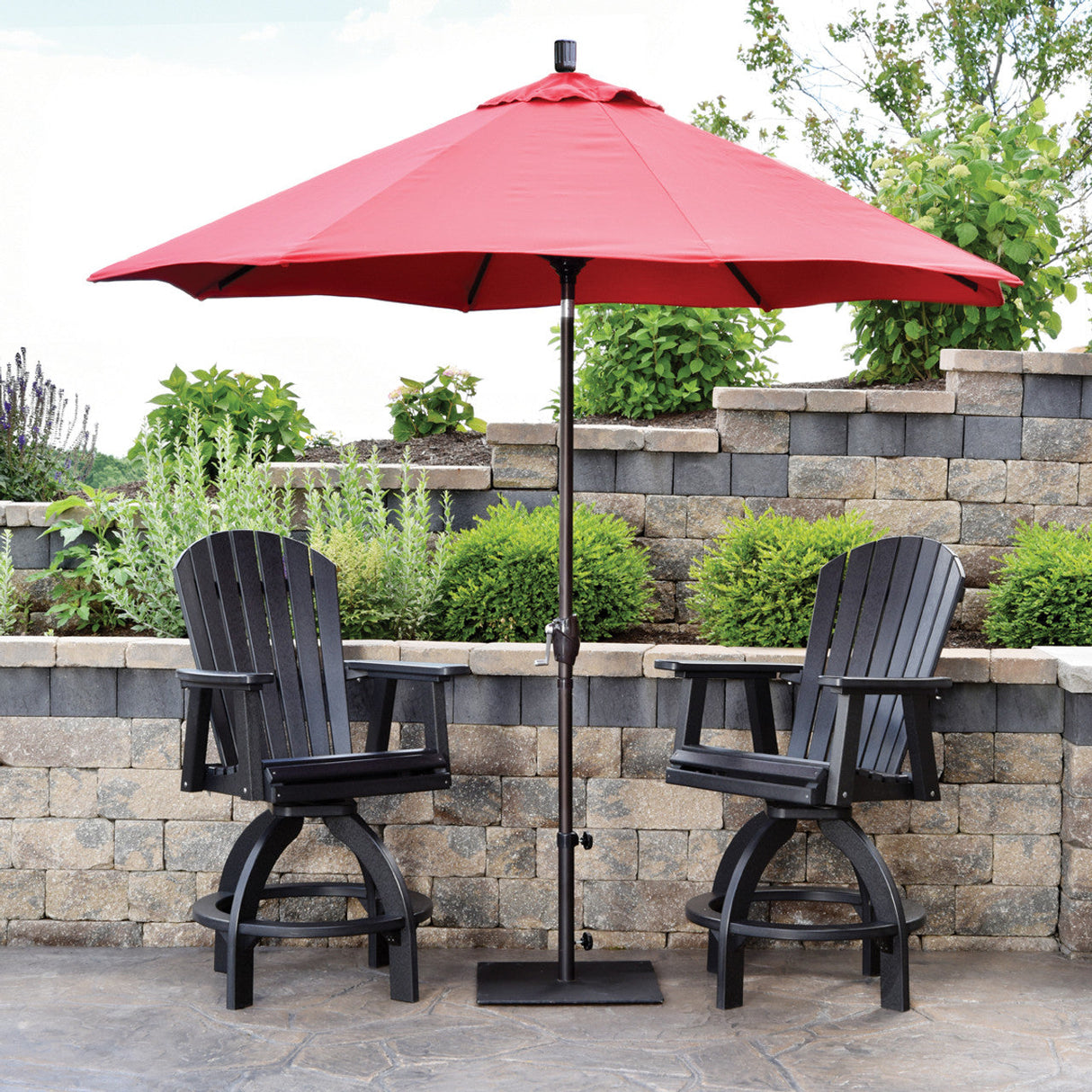 Berlin Gardens 9' Umbrella Fiberglass / Auto - UFAUT09 7