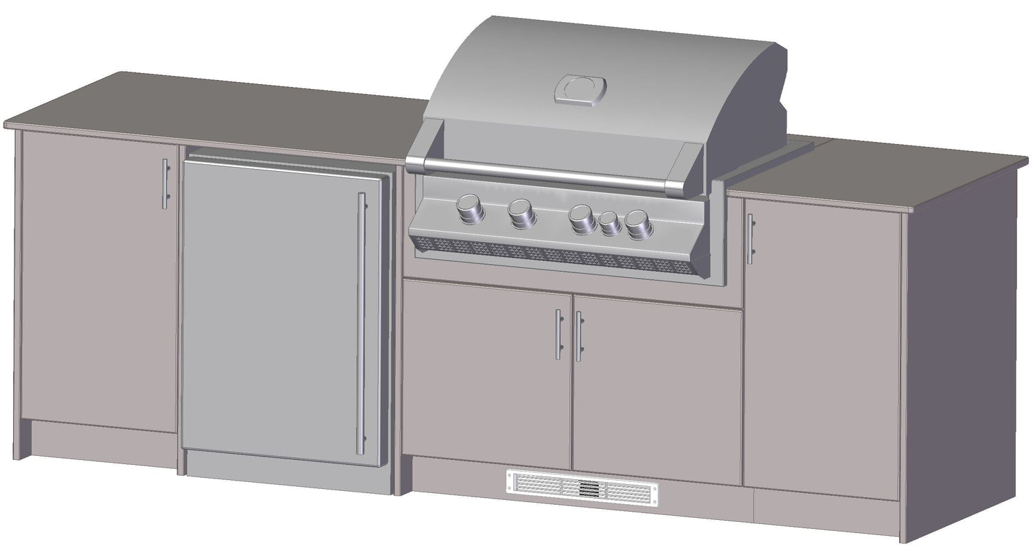 Berlin Gardens Agora 104" Outdoor Kitchen with Napoleon Grill 1