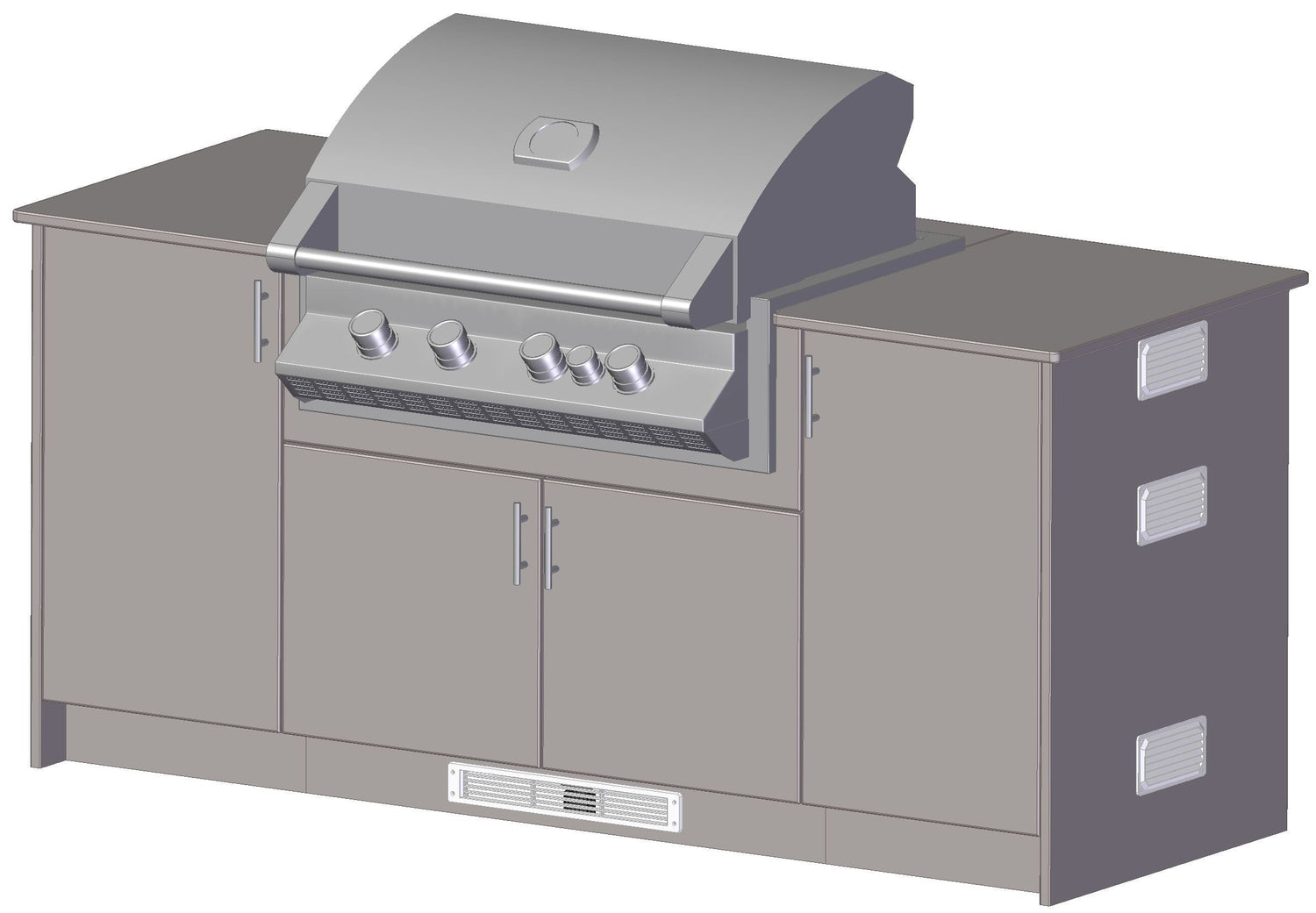 Berlin Gardens Agora 79" Outdoor Kitchen with Napoleon Grill