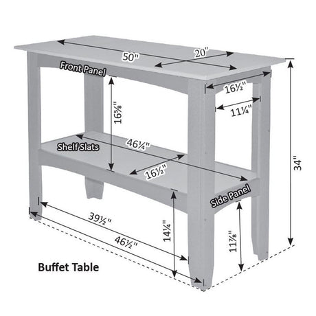 Berlin Gardens Buffet Table - POBT2050 3