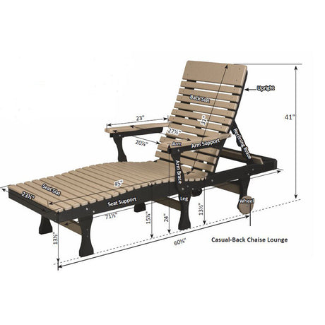 Berlin Gardens Casual-Back Chaise Lounge - PLCL7400 2